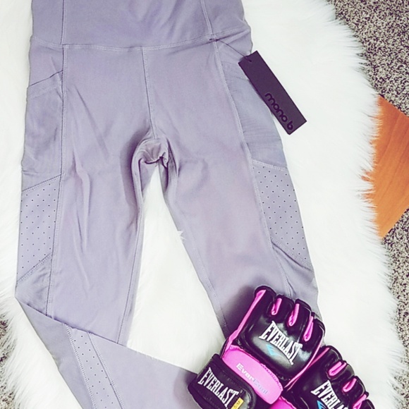 Lavender Highwaist Mesh Workout Legging - Picture 2 of 7